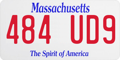 MA license plate 484UD9