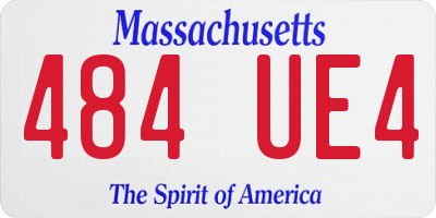 MA license plate 484UE4