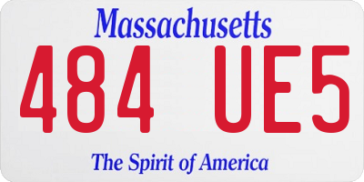 MA license plate 484UE5