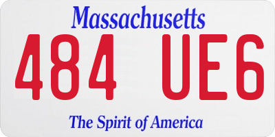 MA license plate 484UE6
