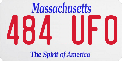 MA license plate 484UF0