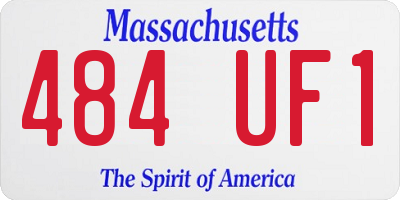 MA license plate 484UF1