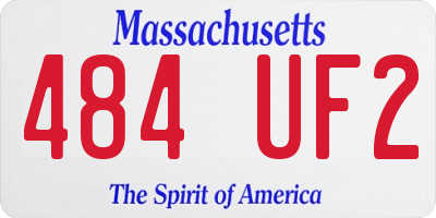 MA license plate 484UF2