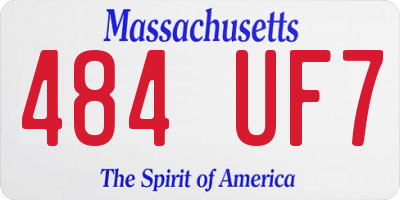 MA license plate 484UF7