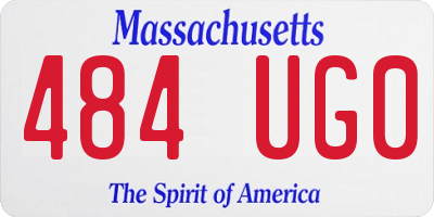 MA license plate 484UG0