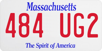 MA license plate 484UG2
