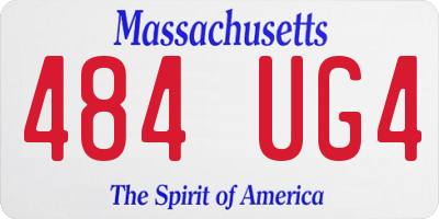 MA license plate 484UG4