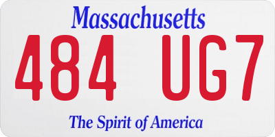 MA license plate 484UG7