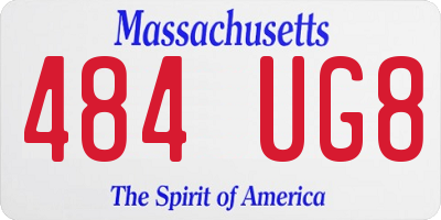 MA license plate 484UG8