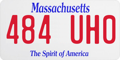 MA license plate 484UH0