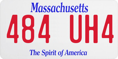 MA license plate 484UH4