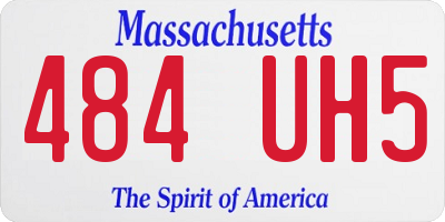 MA license plate 484UH5