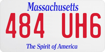 MA license plate 484UH6