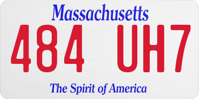MA license plate 484UH7