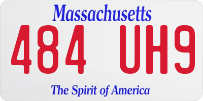 MA license plate 484UH9