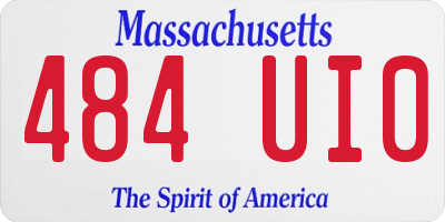 MA license plate 484UI0