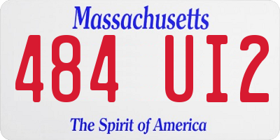 MA license plate 484UI2