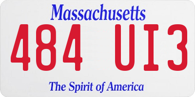 MA license plate 484UI3