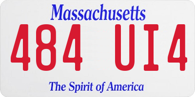 MA license plate 484UI4