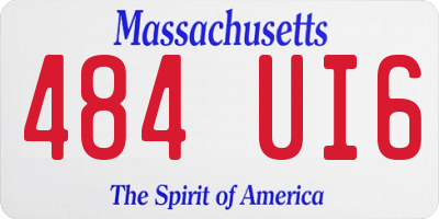 MA license plate 484UI6
