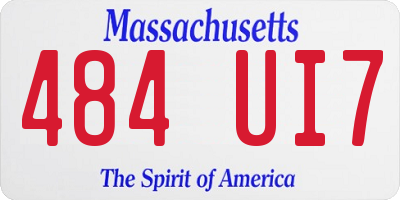 MA license plate 484UI7