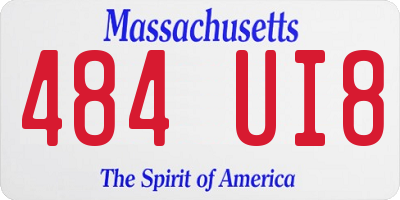 MA license plate 484UI8