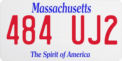 MA license plate 484UJ2
