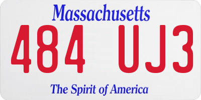 MA license plate 484UJ3