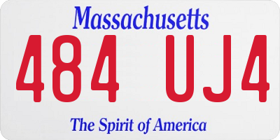 MA license plate 484UJ4