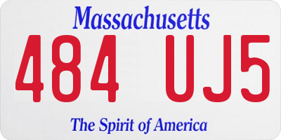 MA license plate 484UJ5