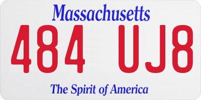 MA license plate 484UJ8