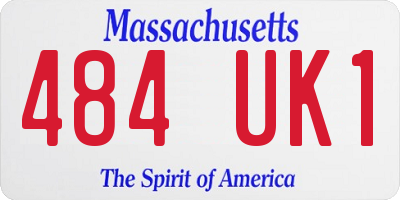 MA license plate 484UK1