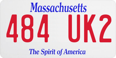 MA license plate 484UK2