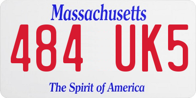 MA license plate 484UK5