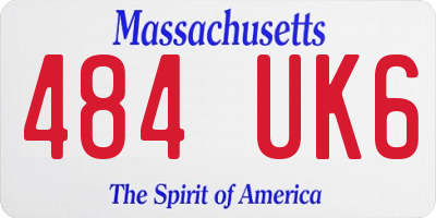 MA license plate 484UK6