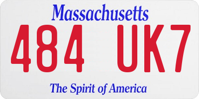 MA license plate 484UK7