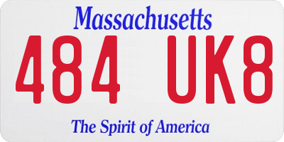 MA license plate 484UK8