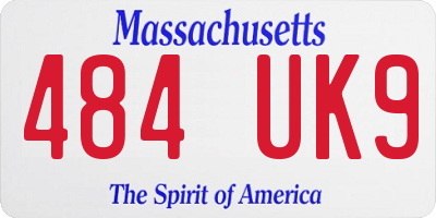 MA license plate 484UK9