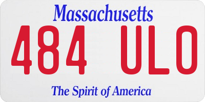 MA license plate 484UL0