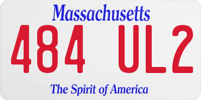 MA license plate 484UL2