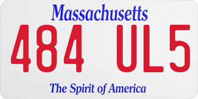 MA license plate 484UL5