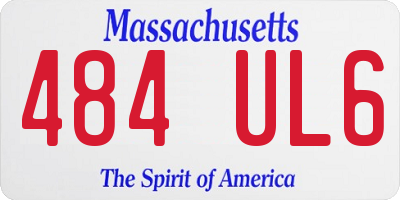 MA license plate 484UL6