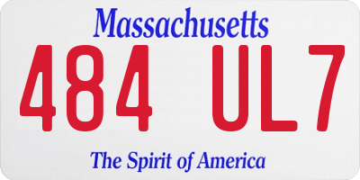 MA license plate 484UL7