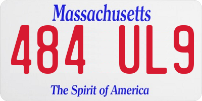 MA license plate 484UL9