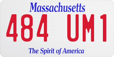 MA license plate 484UM1