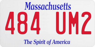 MA license plate 484UM2