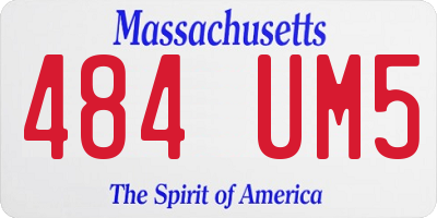 MA license plate 484UM5