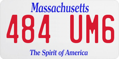 MA license plate 484UM6