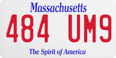 MA license plate 484UM9