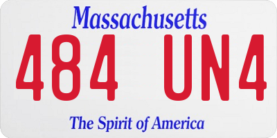 MA license plate 484UN4